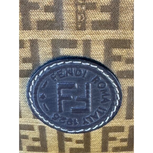 Fendi Roma Zucca Monogram Crossbody Bag Vintage Brown Leather & Canvas Italy - Picture 10 of 11